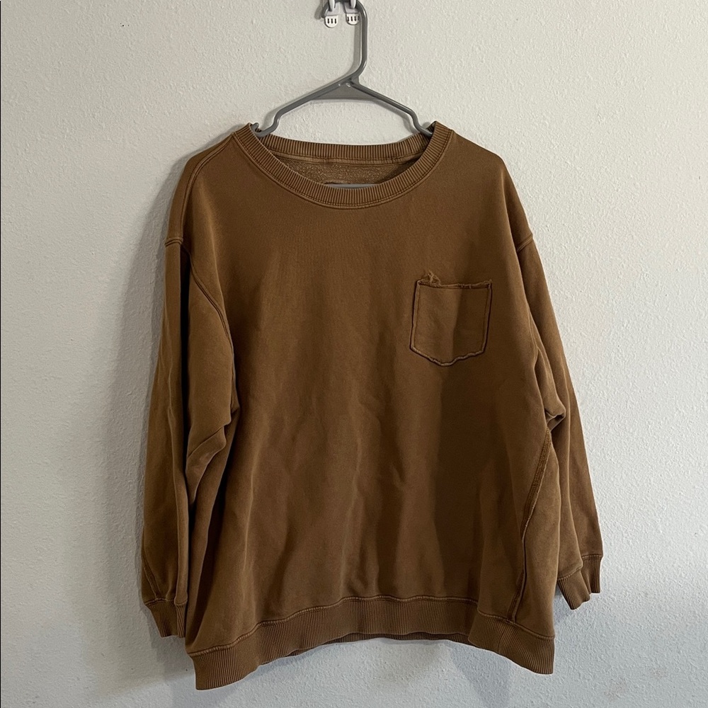 Aerie Men's Tan Crewneck Sweater